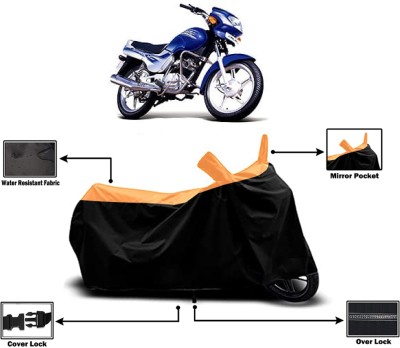 Amexride Two Wheeler Cover for TVS(Victor GLX, Orange)