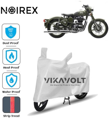 NOIREX Waterproof Two Wheeler Cover for Royal Enfield(Classic 350, Silver)