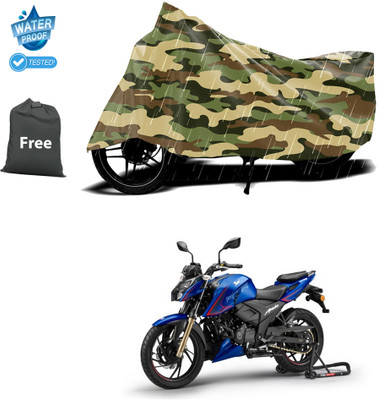 CODOKI Waterproof Two Wheeler Cover for TVS(Apache RTR 200, Yellow)