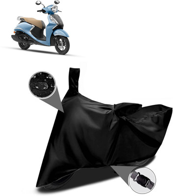 DeepShakshi AUTOMOTIVE Two Wheeler Cover for Yamaha(Fascino 125 FI, Black)