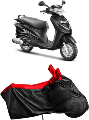 Autofly Waterproof Two Wheeler Cover for Hero(Duet LX 110CC, Red, Black)