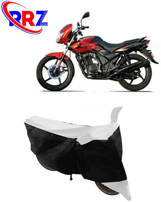 RRZ Waterproof Two Wheeler Cover for TVS(Flame 125, Black, White)