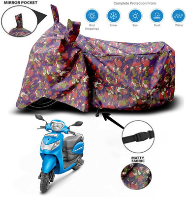 AutoGalaxy Waterproof Two Wheeler Cover for Hero(Pleasure+ 110, Red)