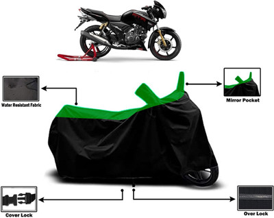 Amexride Two Wheeler Cover for TVS(Apache RTR 180, Green)