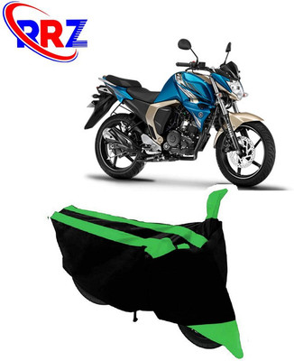 RRZ Waterproof Two Wheeler Cover for Yamaha(FZ S V3.0 FI, Black, Green)