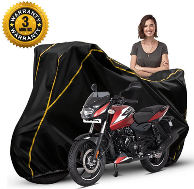 KroniX Waterproof Two Wheeler Cover for Bajaj(Pulsar 150, Black, Yellow)