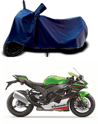 NIRUJI TRADERS Waterproof Two Wheeler Cover for Kawasaki(Ninja ZX 10R BS6, Blue)