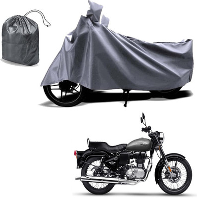Autoinnovation Waterproof Two Wheeler Cover for Royal Enfield(Bullet 350, Grey)