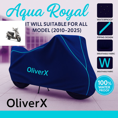 OliverX Waterproof Two Wheeler Cover for Hero(Destini 125, Blue, Red)
