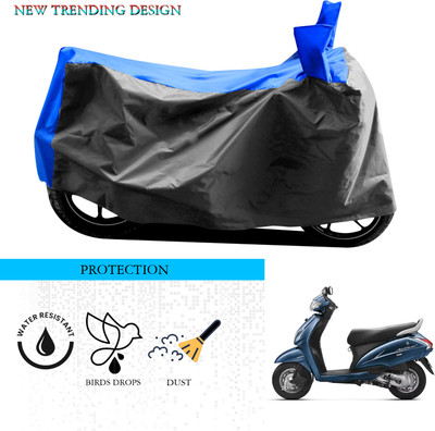 ANTHUB Waterproof Two Wheeler Cover for Honda(Activa 3G, Grey, Blue)