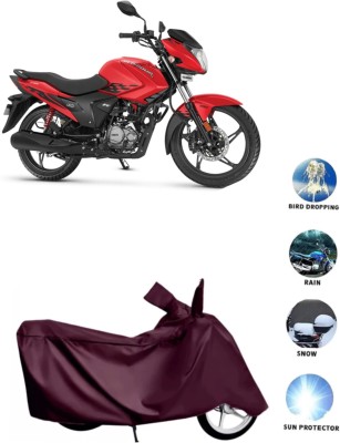 RAQTRO Waterproof Two Wheeler Cover for Hero(Glamour i3s, Maroon)