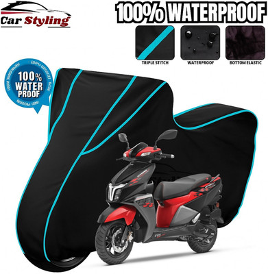 Car Styling Waterproof Two Wheeler Cover for TVS(NTORQ, Black)