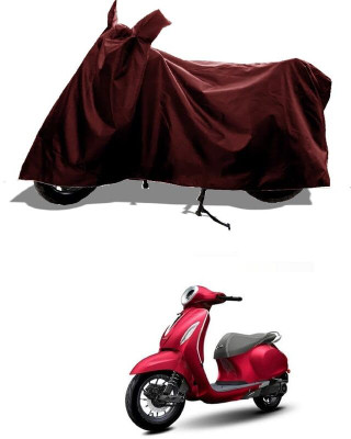 AASHTIK MART Two Wheeler Cover for Bajaj(Urbanite Chetak, Maroon)