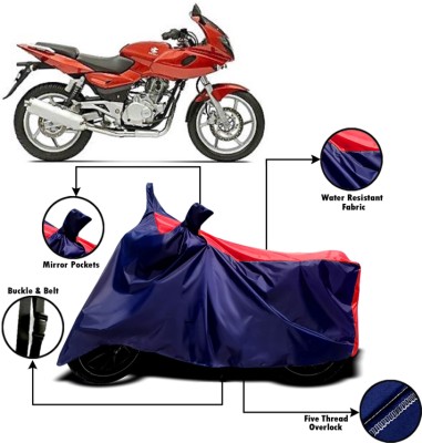 AUCTIMO Two Wheeler Cover for Bajaj(Pulsar 220, Multicolor)