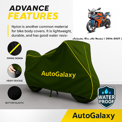 AutoGalaxy Waterproof Two Wheeler Cover for KTM(RC 390 BS6, Green)