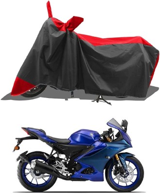 AutoGalaxy Waterproof Two Wheeler Cover for Yamaha(R15S BS6, Red, Black)