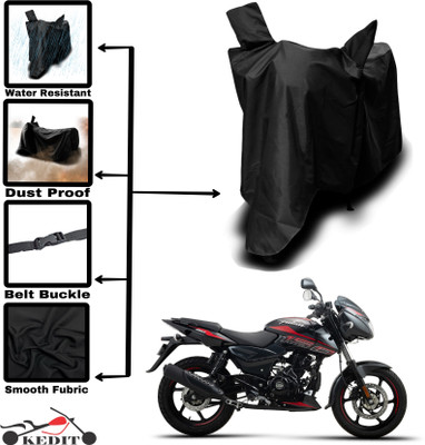 KEDIT Two Wheeler Cover for Bajaj(Pulsar 150 DTS-i, Black)