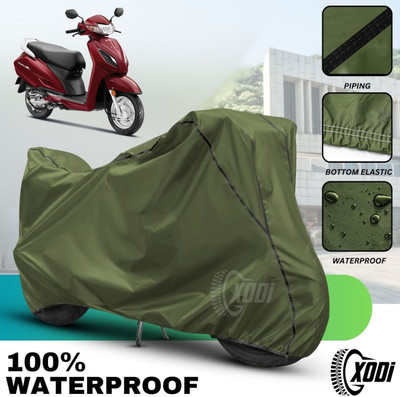 AutoGalaxy Waterproof Two Wheeler Cover for Honda(Activa 5G, Green, Black)