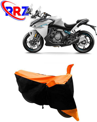 RRZ Waterproof Two Wheeler Cover for CFMoto(650GT, Black, Orange)
