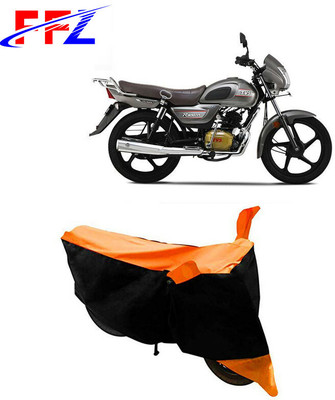 FFZ Waterproof Two Wheeler Cover for TVS(Radeon, Black, Orange)
