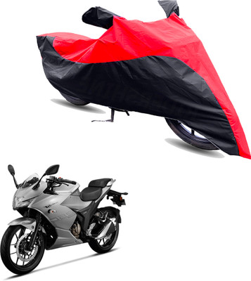 Motodreka Two Wheeler Cover for Suzuki(Gixxer 250, Red, Black)