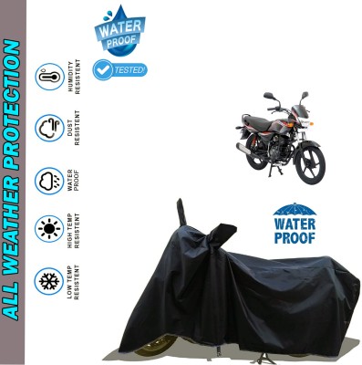 AutoGalaxy Waterproof Two Wheeler Cover for Bajaj(Platina 125, Black)