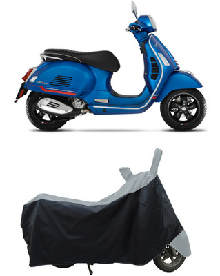 Coxtor Waterproof Two Wheeler Cover for Vespa(GTS Super 300 BS6, Grey)