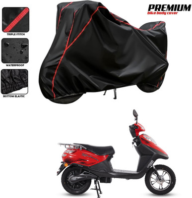 DeepShakshi AUTOMOTIVE Waterproof Two Wheeler Cover for Hero(Electric Flash BS6, Black, Red)