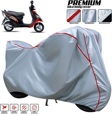AutoGalaxy Waterproof Two Wheeler Cover for TVS(Scooty Streak, Silver, Red, Multicolor)