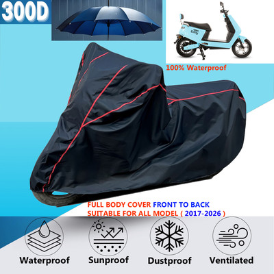 AutoGalaxy Waterproof Two Wheeler Cover for Hero(Electric E-Sprint, Black, Red)