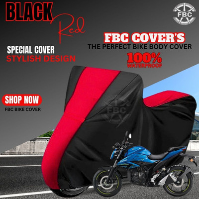 FBC Waterproof Two Wheeler Cover for Suzuki(Gixxer, Black)