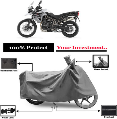 Amexride Two Wheeler Cover for Triumph(Tiger 800 XCA, Grey)