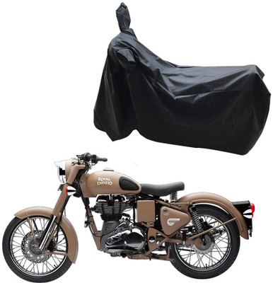 AASHTIK MART Two Wheeler Cover for Royal Enfield(Classic Desert Storm, Black)