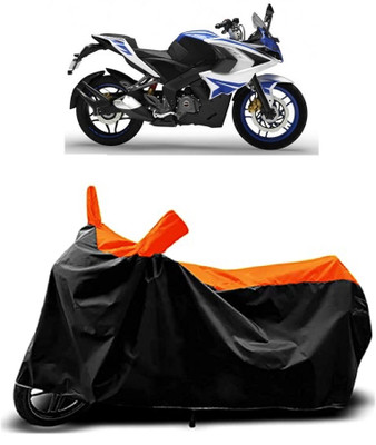 VESMEI Two Wheeler Cover for Bajaj(Pulsar RS 200, Orange)