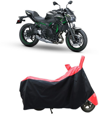CRONEX Waterproof Two Wheeler Cover for Kawasaki(Z650, Black, Red)