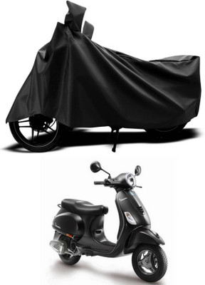 AASHTIK MART Two Wheeler Cover for Vespa(Vespa LX 125, Black)
