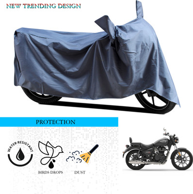 SnehaSales Waterproof Two Wheeler Cover for Royal Enfield(Meteor 350, Grey)