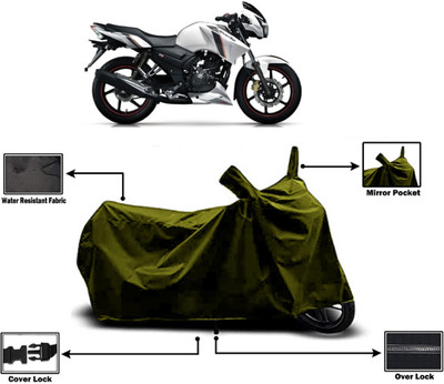 Amexride Two Wheeler Cover for TVS(Apache 150, Green)