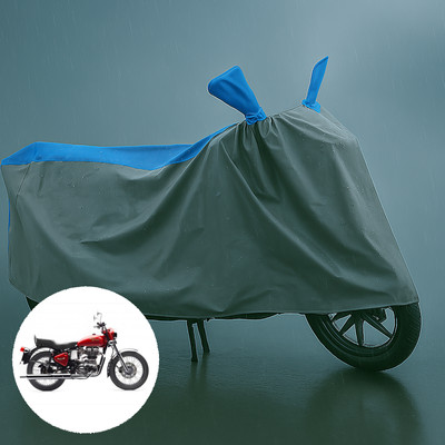PAGORA Waterproof Two Wheeler Cover for Royal Enfield(Bullet Electra Twinspark, Grey, Blue)