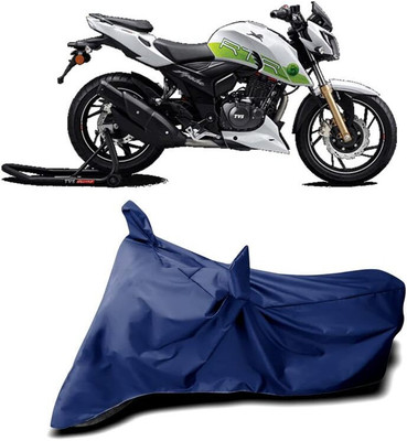 KEDIT Two Wheeler Cover for TVS(Apache RTR 200 Fi E100, Blue)