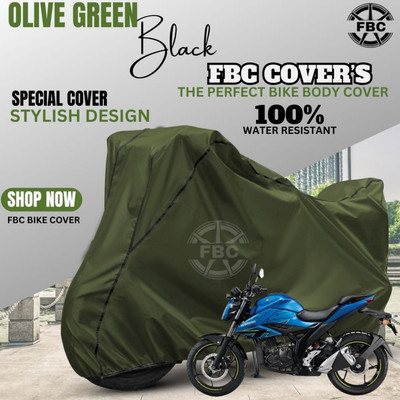FBC Waterproof Two Wheeler Cover for Suzuki(Gixxer, Green)