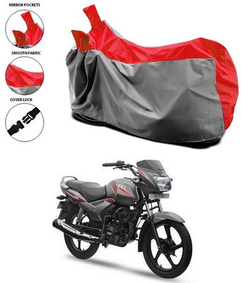SEBONGO Waterproof Two Wheeler Cover for TVS(Star City Plus, Red)