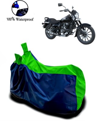 rakku Waterproof Two Wheeler Cover for Bajaj(Avenger 180 Street, Green, Blue)