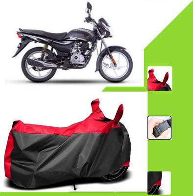 WMIZEXA Two Wheeler Cover for Bajaj(Platina 100, Black, Red)