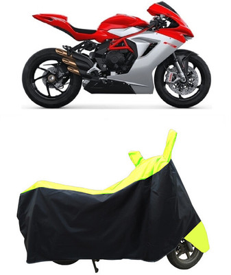 Coxtor Waterproof Two Wheeler Cover for MV Agusta(F3, Yellow)