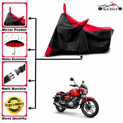 KEDIT Two Wheeler Cover for Universal For Bike(V12, Red, Black)