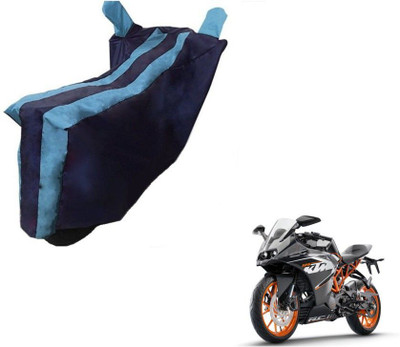 Mdstar Waterproof Two Wheeler Cover for KTM(RC 390, Black, Blue)