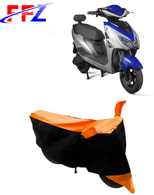 FFZ Waterproof Two Wheeler Cover for Universal For Bike(Yo, Black, Orange)