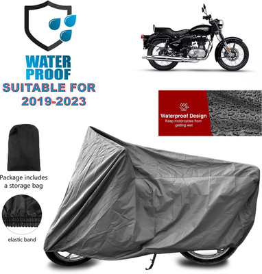 PAGORA Waterproof Two Wheeler Cover for Royal Enfield(Bullet 350 Twinspark, Grey)