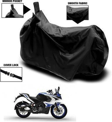DeepShakshi AUTOMOTIVE Waterproof Two Wheeler Cover for Bajaj(Pulsar RS 200, Black)